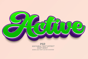 Active PSD 3D Editable Text Effect