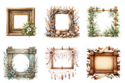 Wooden Frame Watercolor Clipart, an Illustration by SinaCreation (Thumbnail 4 of 5)