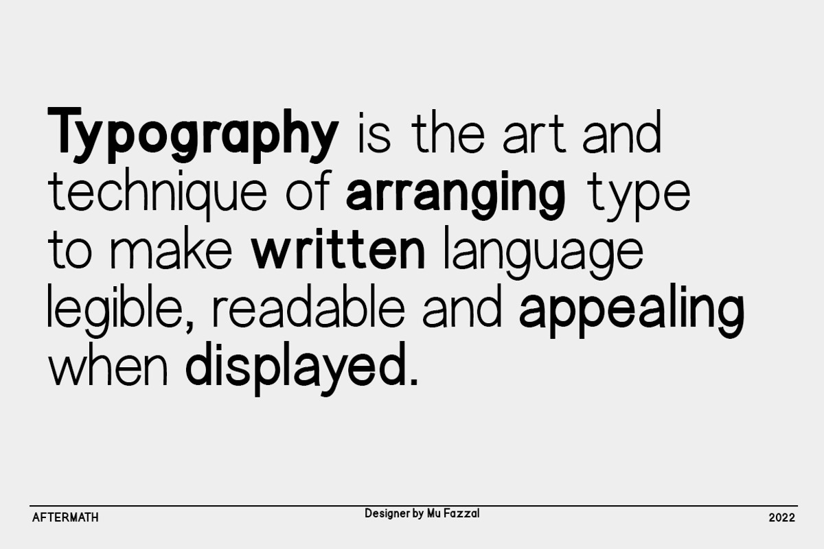 AFTERMATH | 80% Off, a Sans Serif Font by Bosstype Studio (Photo 5 of 10)