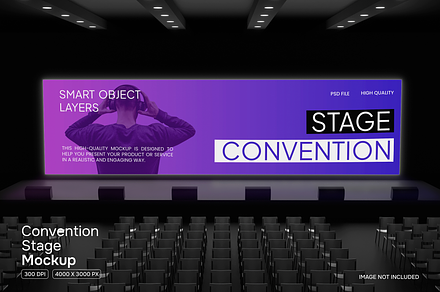 Convention Stage Mockup, an Advertising Mockup by Permadi Creative