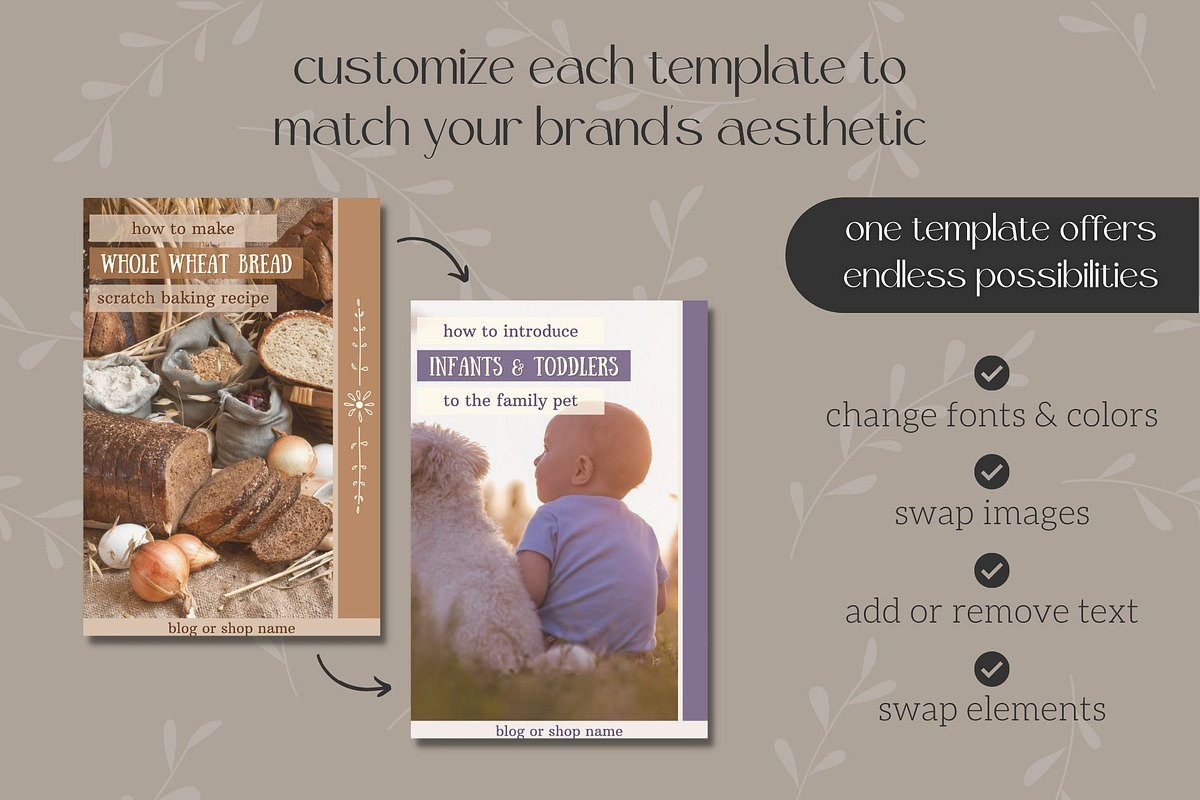 Sage Boho Pinterest Canva Templates, a Social Media Template by Made by Melody (Photo 5 of 7)