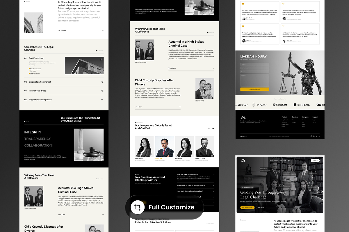 Clause - Law Firm Landing Page preview 3