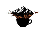 Mountain Coffee Cup Bundle, an Object Illustration by yasushie (Thumbnail 11 of 31)