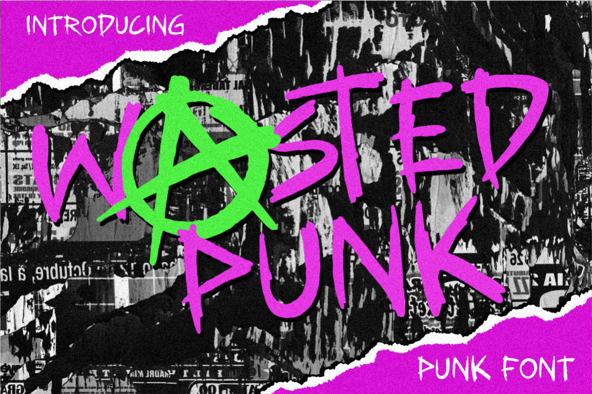 Wasted Punk - Punk Font, a Font by PutraCetol Studio (Photo 1 of 5)