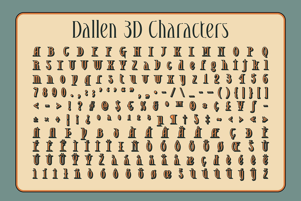 Dallen 3D, a Serif Font by Craft Supply Co. (Photo 8 of 8)