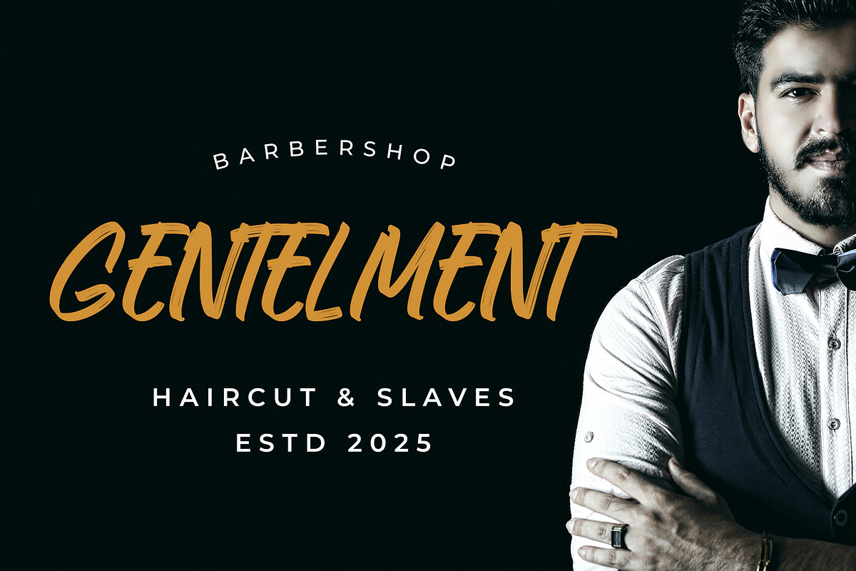 Black Sergio Brush Font, a Handwritten Font by RantautypeStudio (Photo 4 of 13)
