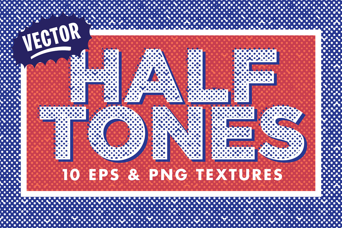 10 Vector Halftone Textures, a Texture Graphic by Designdell (Photo 1 of 2)