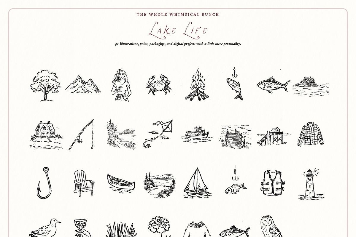Summer Beach Vacation Doodle Bundle, a Seasonal Illustration by The October Creative (Photo 6 of 13)