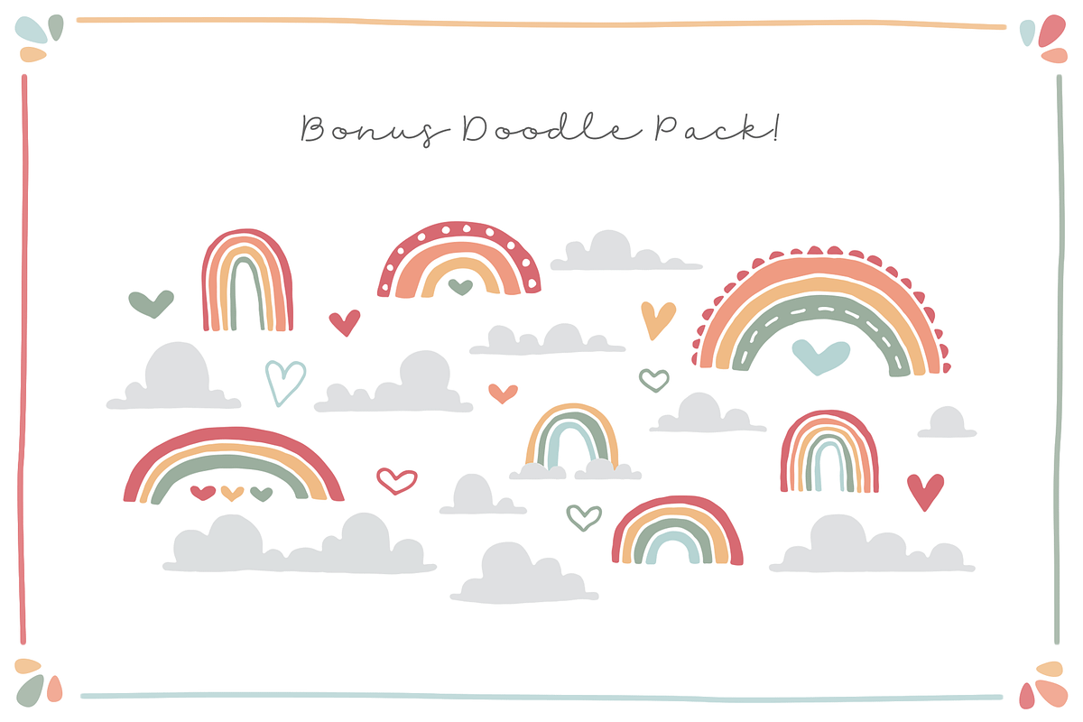 Vintage Rainbows Font, a Font by Denise Chandler (Photo 9 of 9)