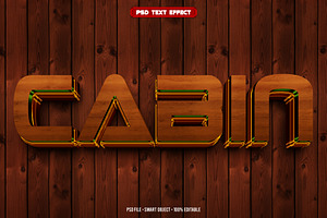Cabin 3D editable text effect, a Layer Style Add-On by Hello Muh
