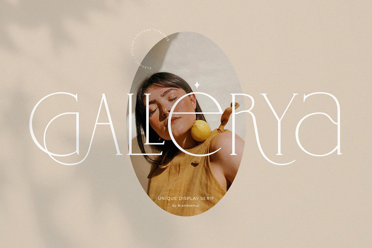 Gallerya - Unique Ligature Typeface, a Serif Font by BrandSemut (Photo 1 of 10)