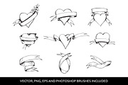 Hand-drawn Hearts & Banners, an Illustration by Graphic Goods Co (Thumbnail 2 of 4)