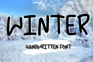 Winter, a Handwritten Font by Petal Pixels