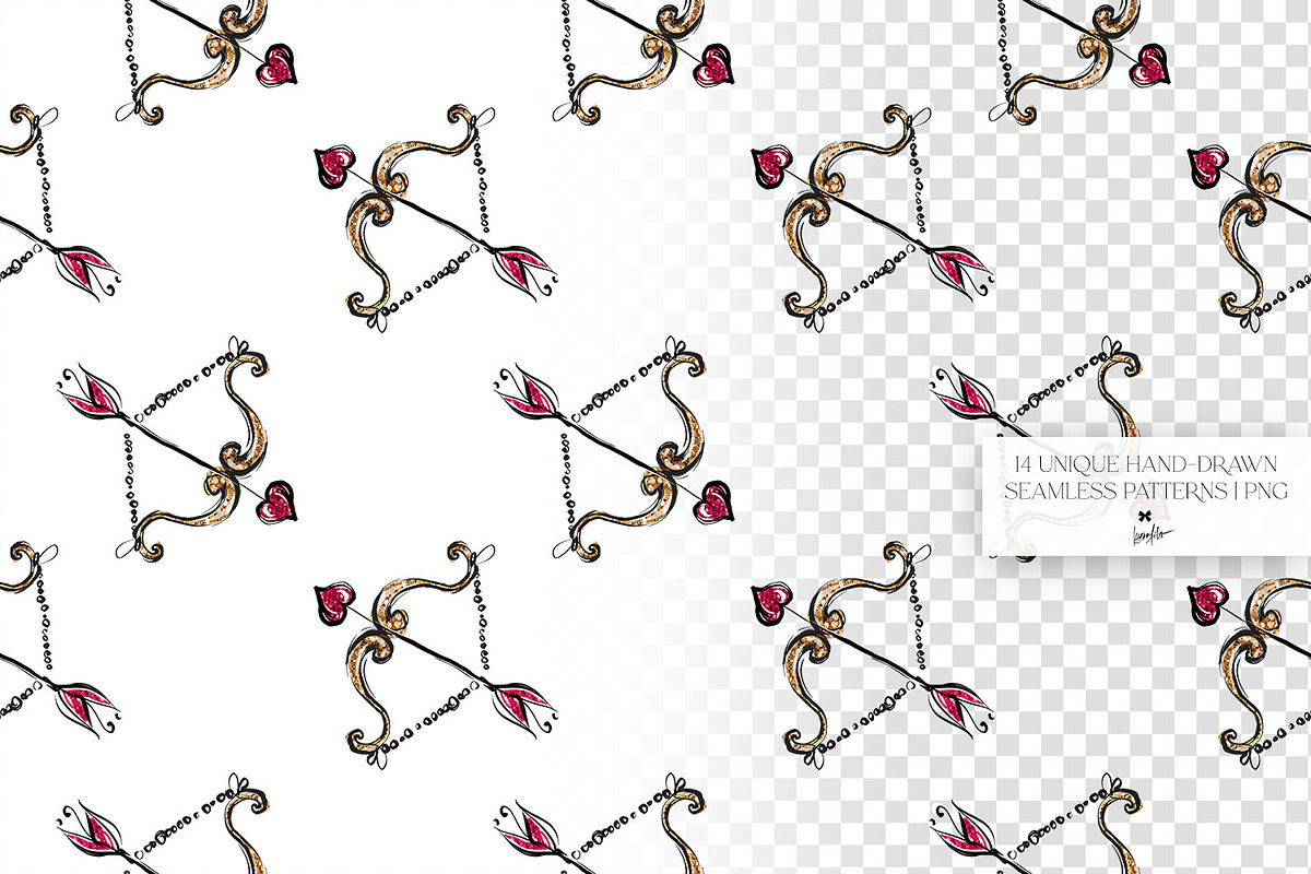 Valentine Clipart & Patterns Bundle, a Branding & Logo Template by KaramfilaS (Photo 11 of 18)