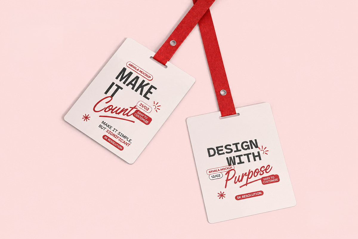 Conference Badge Mockup, an Advertising Mockup by Custom.scene (Photo 3 of 3)