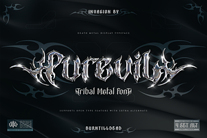 Purevil, a Blackletter Font by Burntilldead