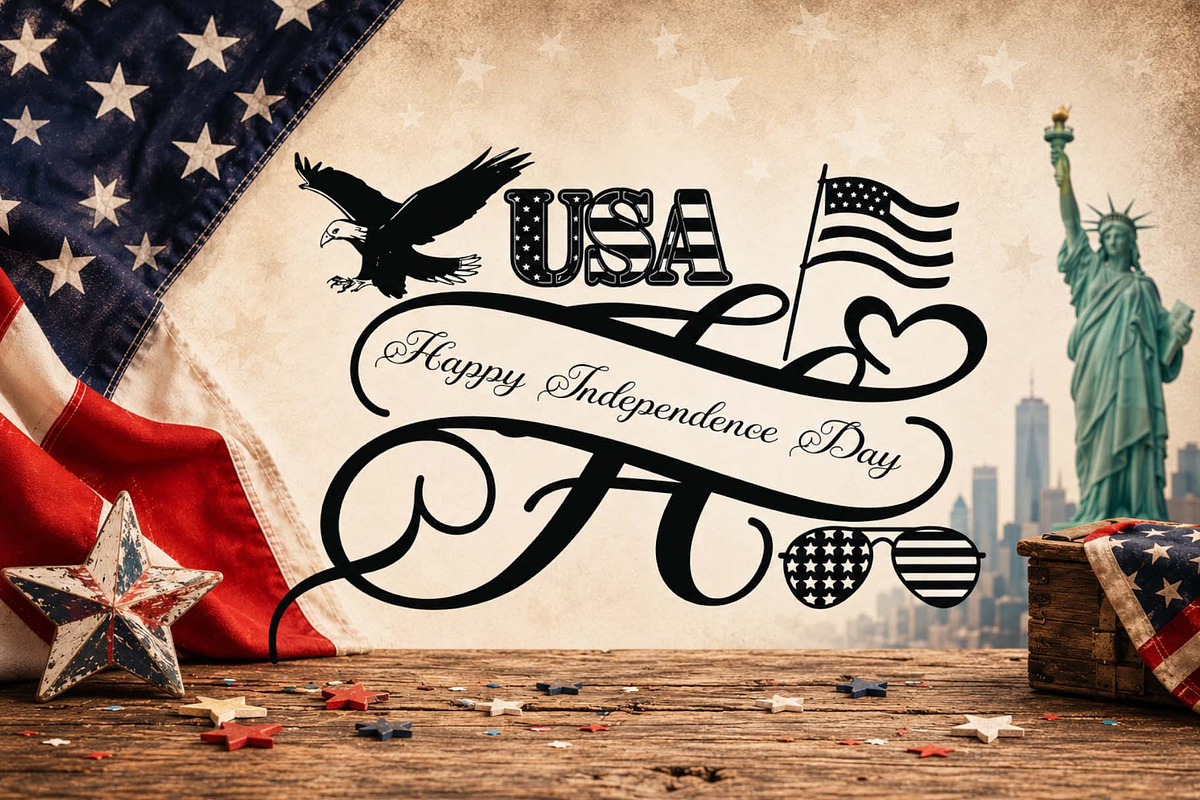 Spirit Patriotic Monogram, a Handwritten Font by Yoga Letter (Photo 2 of 6)