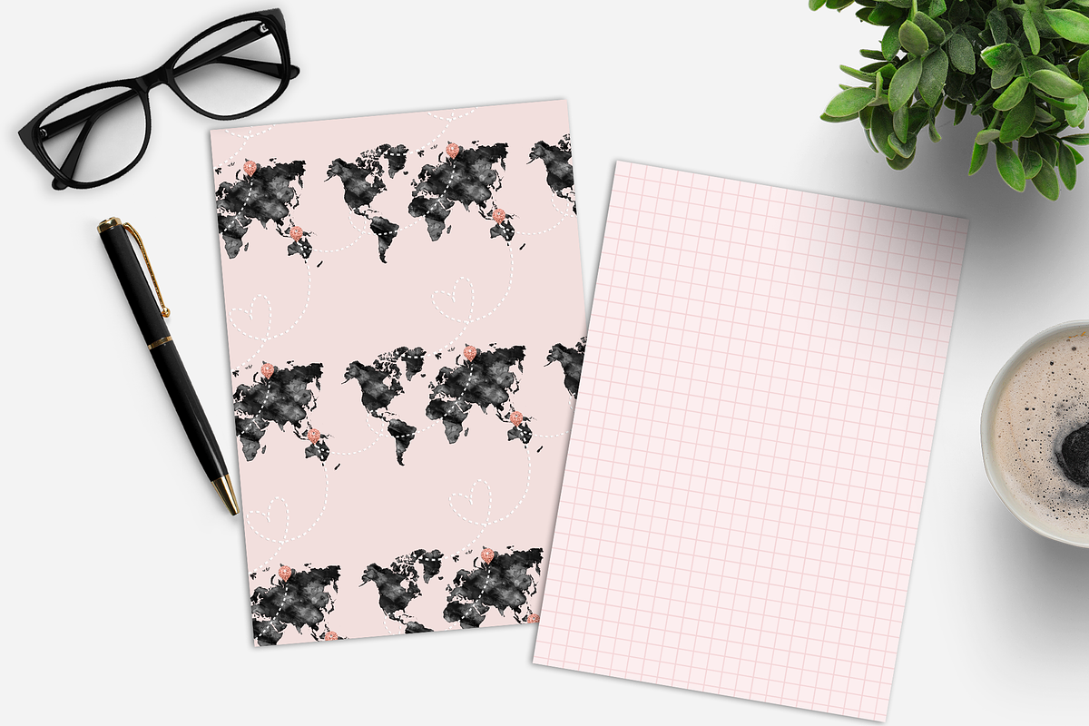 WANDERLUST DIGITAL PAPER PACK, a Pattern Graphic by The GG Shop (Photo 4 of 8)