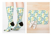 Watercolor flora vector patterns, a Pattern Graphic by inkionia♥ (Thumbnail 2 of 4)