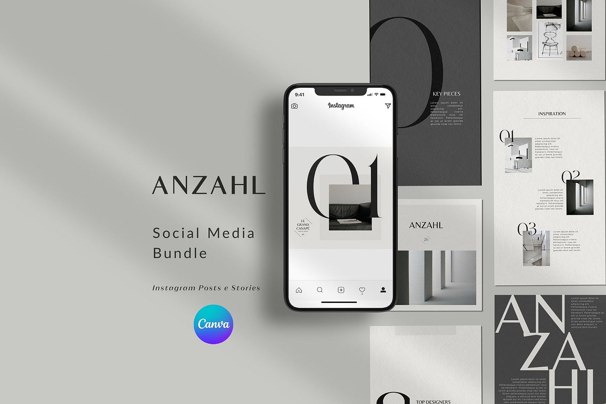 Minimalist Instagram templates Canva, a Social Media Template by Studio Suvelle (Photo 1 of 8)