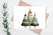 Cute Christmas Trees Clipart, an Illustration by Canvas Craft (Thumbnail 6 of 6)