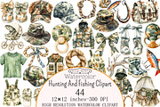 Hunting And Fishing Clipart, a Seasonal Illustration by Design Market (Thumbnail 1 of 5)