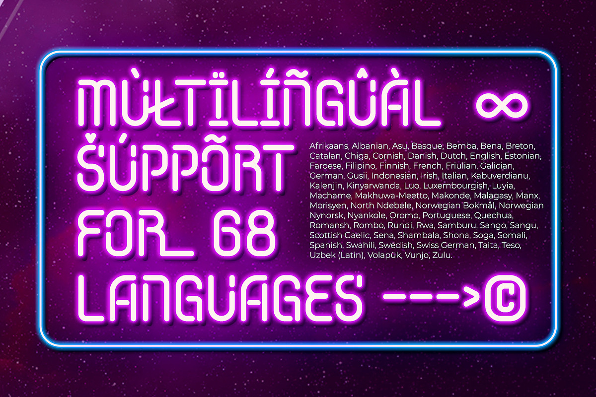 Starlit Neon, a Symbol Font by Ditatype (Photo 10 of 10)