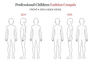 Child Fashion Croquis Bundle, a Person Illustration by Shorena Fashion Draws (Thumbnail 2 of 13)