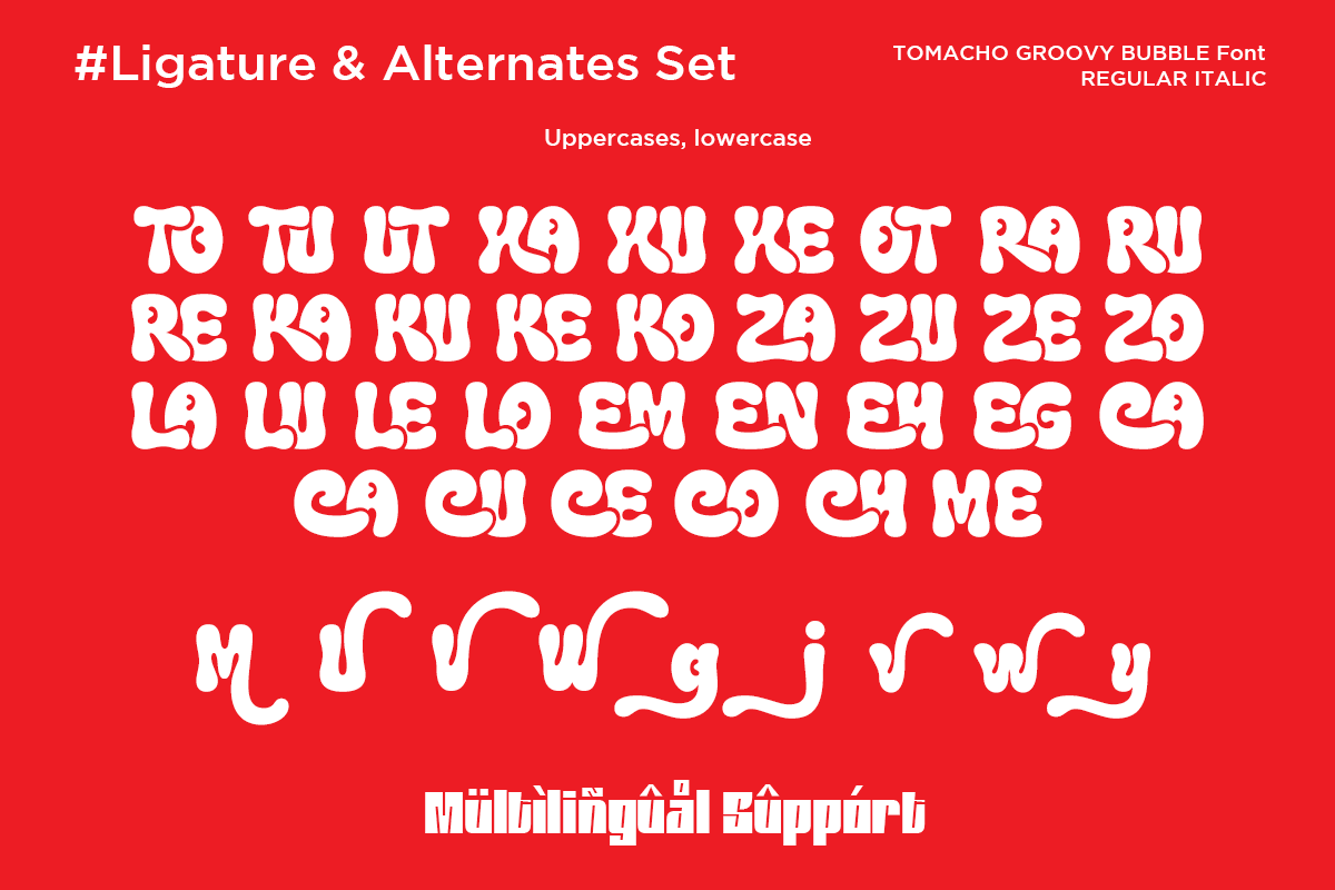 Tomacho - Groovy Bubble Font, a Font by Say Studio (Photo 12 of 13)