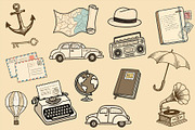Vintage Travel Illustration Bundle, an Object Graphic by Housui Patterns (Thumbnail 6 of 6)