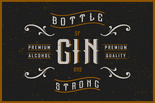 Gin label font