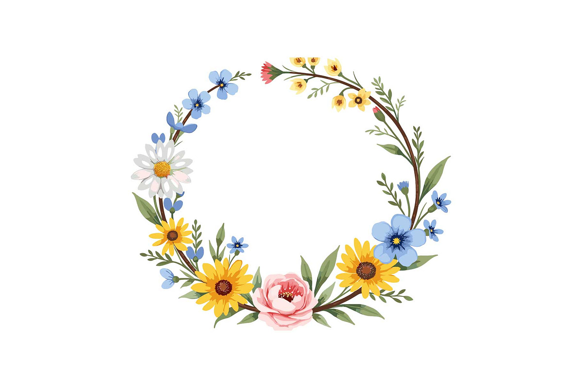 Spring Floral Wreath SVG Bundle, a Graphic by Gfx_Store (Photo 6 of 13)