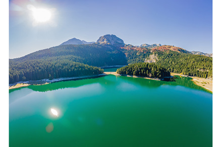 Aerial view on Black lake in, a Nature Photo by Elizaveta Galitskaya