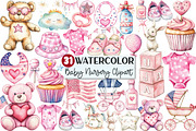 4th of July Pink Baby Nursery Clipar, an Illustration by Rose Art (Thumbnail 1 of 7)