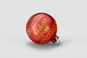 Christmas Ball Gloss Mockup - 8 View