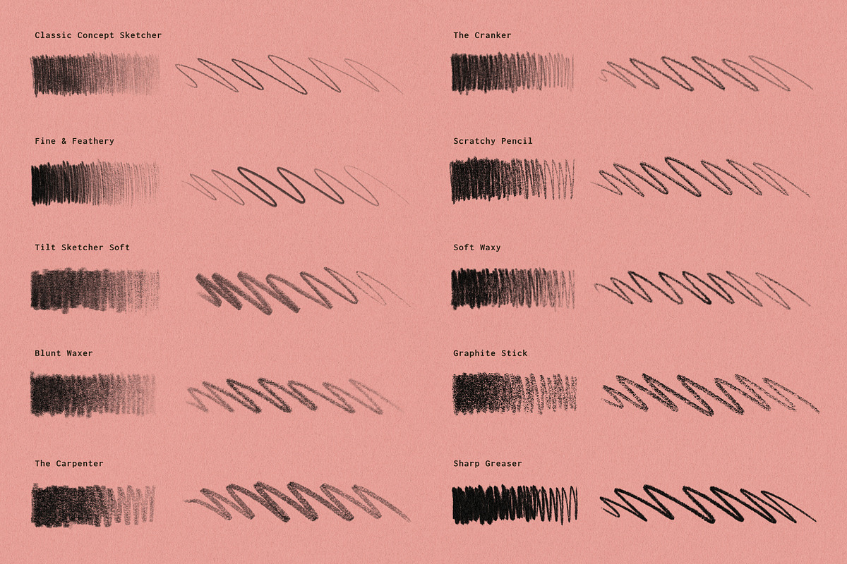 Chromagraph Pencils for Affinity, a Brush Add-On by True Grit Texture Supply (Photo 5 of 13)