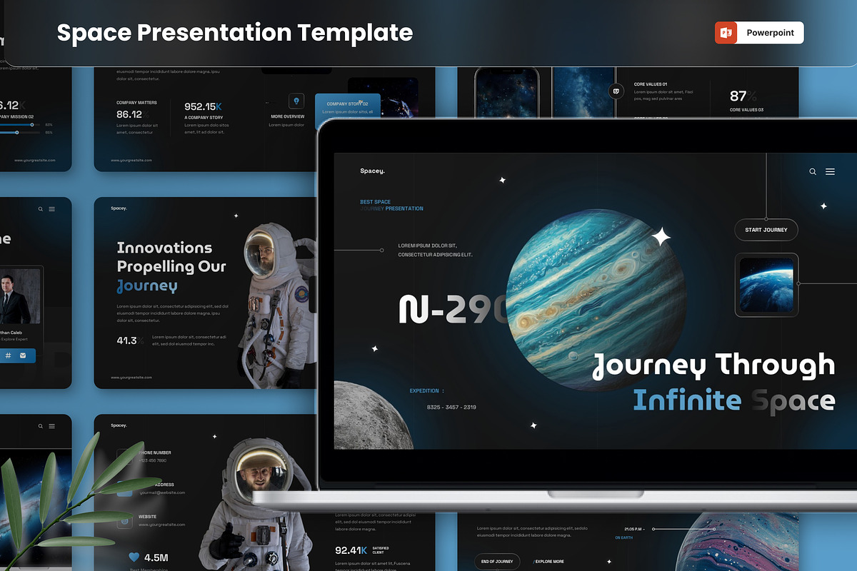 Space PowerPoint Template, a Presentation Template by MtvtdArt (Photo 1 of 6)