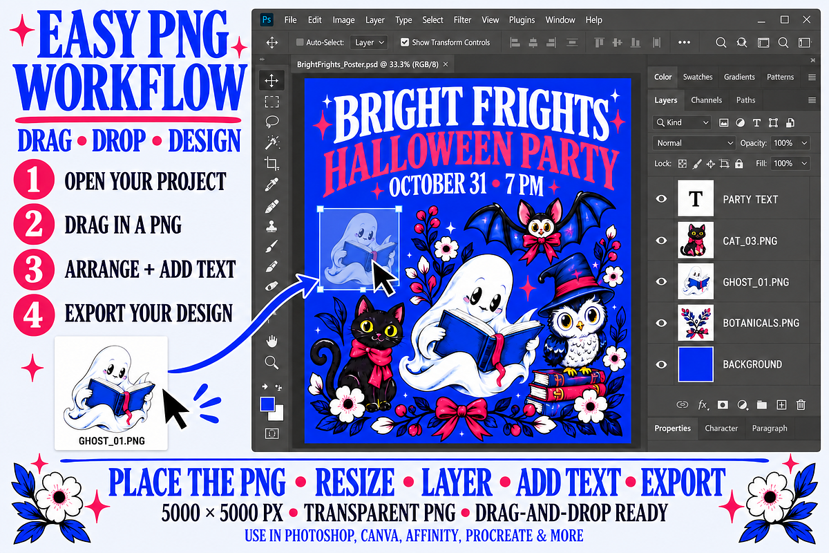 Bright Frights Halloween PNG Bundle, an Object Graphic by Designertale (Photo 10 of 10)