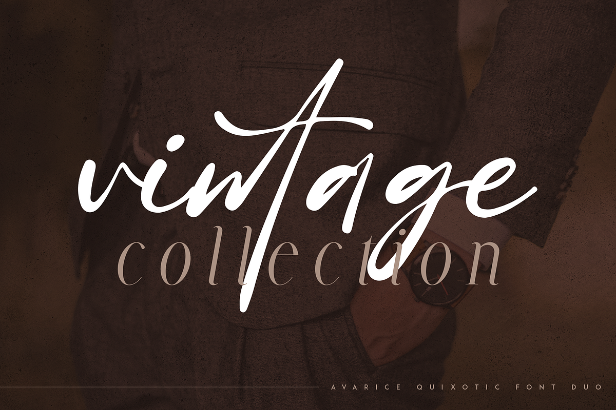 Avarice & Quixotic - modern font duo, a Serif Font by Only Fonts (Photo 2 of 12)