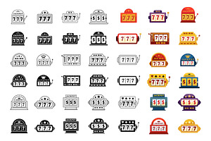 Lucky Casino 42 Icon Set in Vector, an Object Illustration by Lettering_Logo