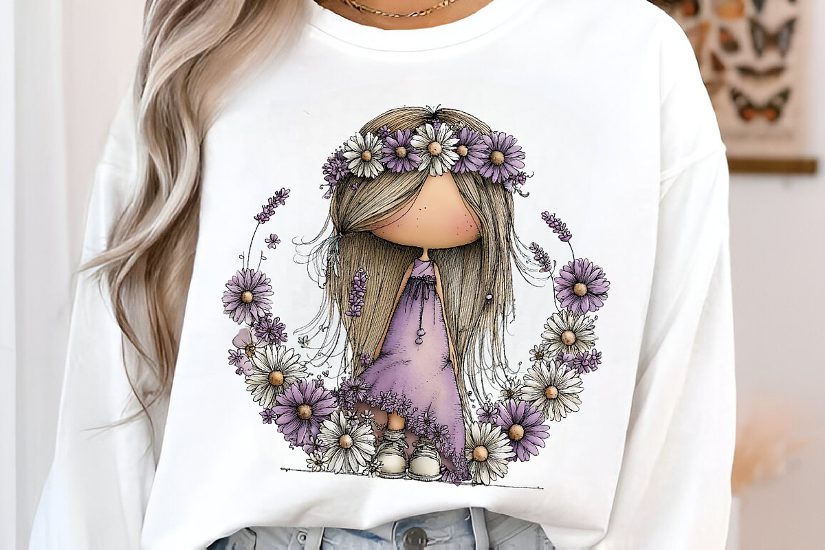 Whimsical Spring Girls Clipart, an Illustration by GatewayDesign (Photo 3 of 6)
