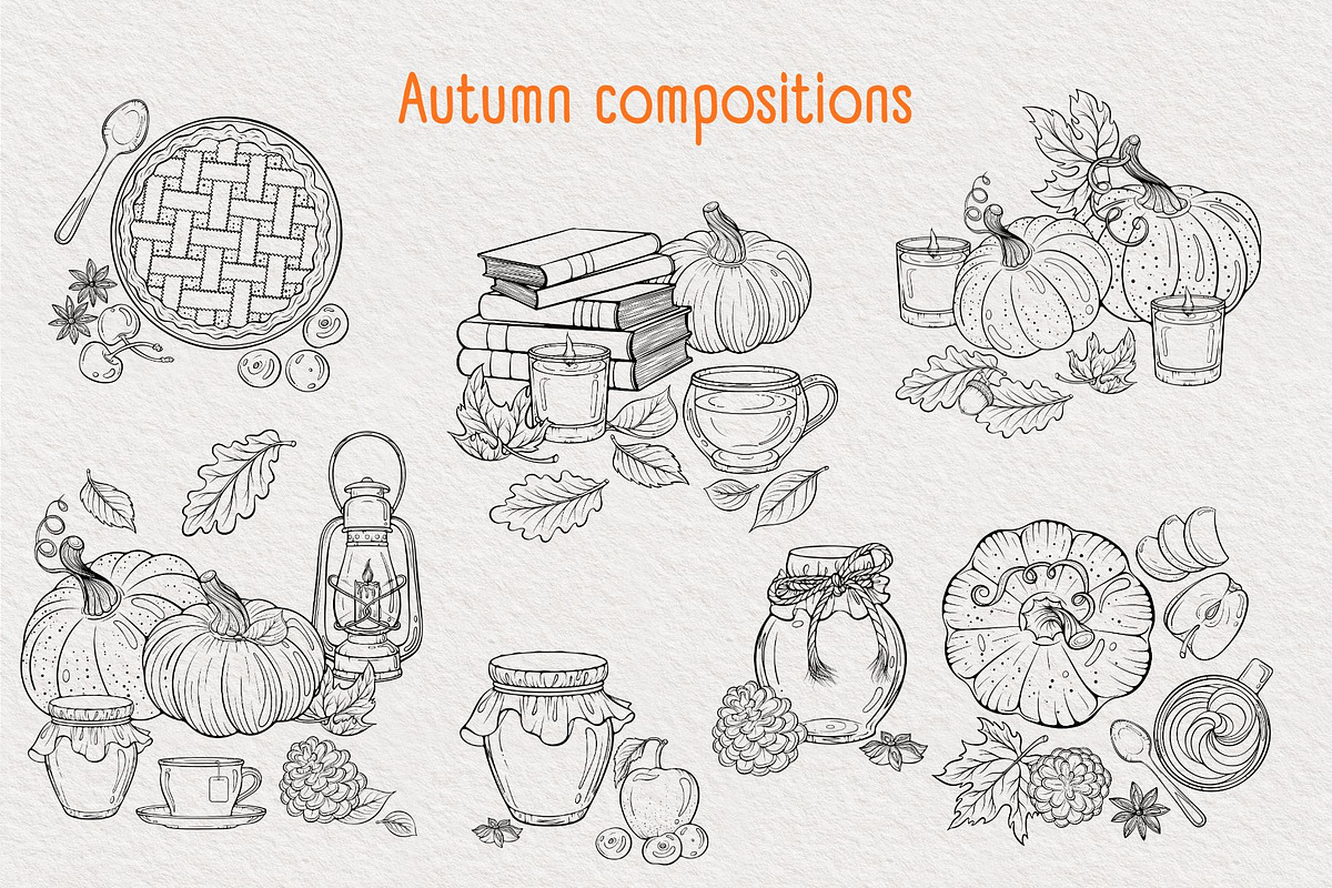 Cozy Autumn Vector Collection, a Seasonal Illustration by ennona_art (Photo 8 of 10)