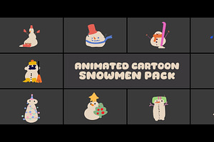 Cartoon Snowmen for DaVinci Resolve, a Templates & Theme by 2dfx