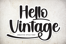 Hello Vintage | Script Font