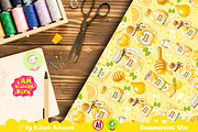 Cute Honey Lemon Soda Seamless, a Background Graphic by K.JackArtwork (Thumbnail 6 of 8)