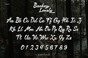 Backey Lonely – Retro Script Font, a Script Font by Imiftype Studio (Thumbnail 8 of 10)