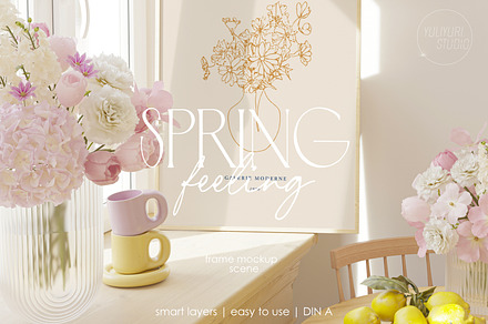 SPRING FEELING | Frame mockup, a Household Mockup by yuliyuri.studio