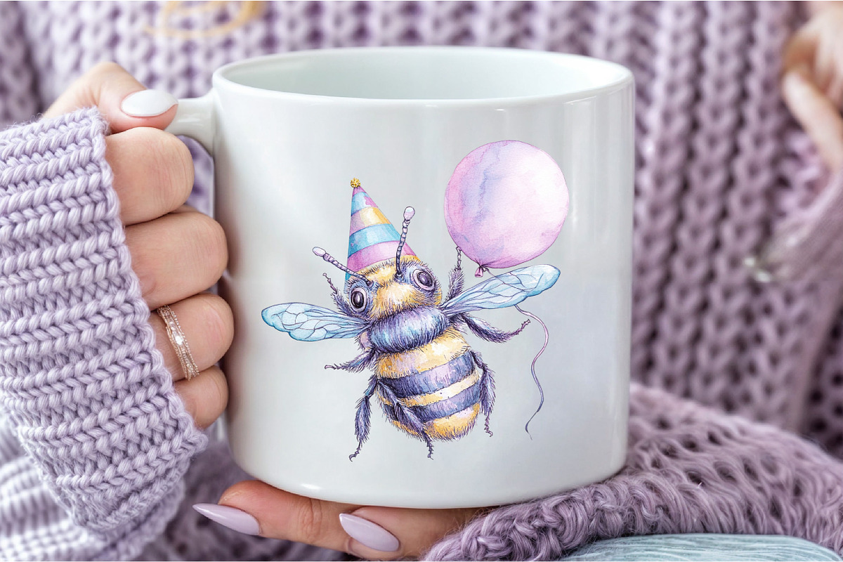 Watercolor  Bee  Clipar, an Illustration by DreamCafeArt (Photo 7 of 9)