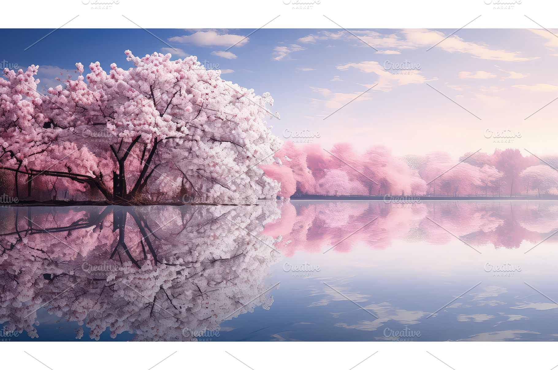 blossom cherry spring background ai, a Nature Photo by pikepicture
