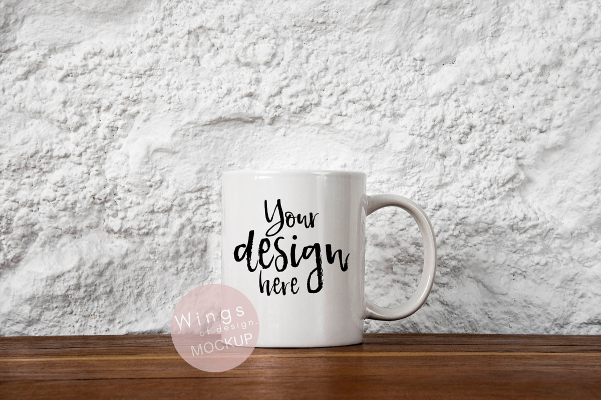 White Mug Mockup PSD/JPEG Files, a Cups & Container Mockup by wings of design